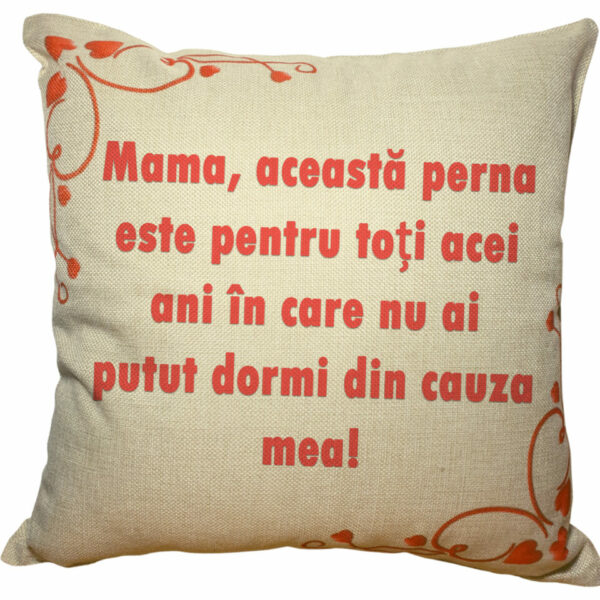 Perna Personalizata Pentru Mama Cu Poza si Mesaje - Cadouri Personalizate cu Poze si Mesaje Cadouri-Unicate.com