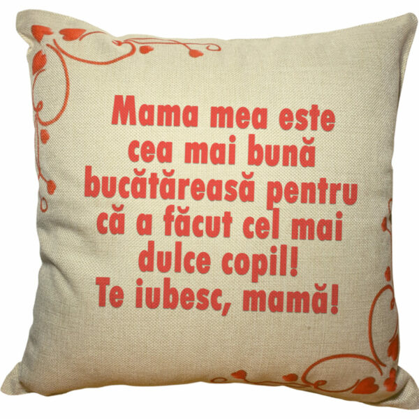 Perna Personalizata Pentru Mama Cu Poza si Mesaje - Cadouri Personalizate cu Poze si Mesaje Cadouri-Unicate.com