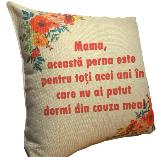 Perna Personalizata Pentru Mama Cu Poza si Mesaje - Cadouri Personalizate cu Poze si Mesaje