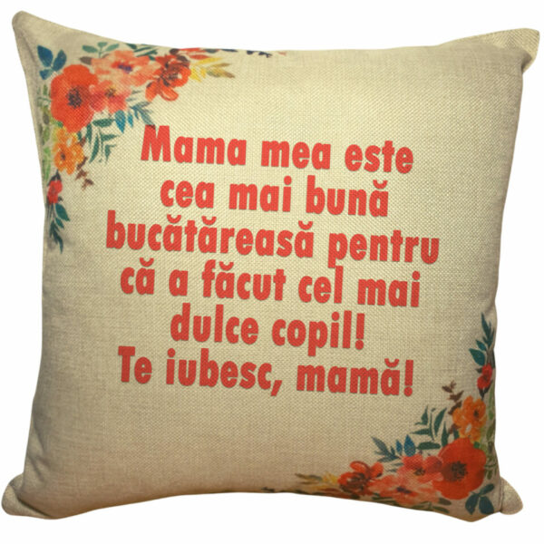 Perna Personalizata Pentru Mama Cu Poza si Mesaje - Cadouri Personalizate cu Poze si Mesaje Cadouri-Unicate.com