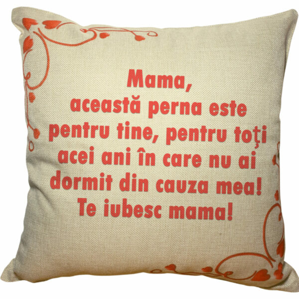 Perna Personalizata Pentru Mama Cu Poza si Mesaje - Cadouri Personalizate cu Poze si Mesaje Cadouri-Unicate.com